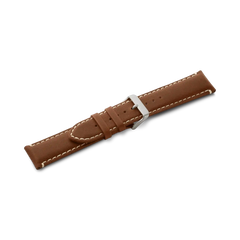 Brown leather strap with buckle