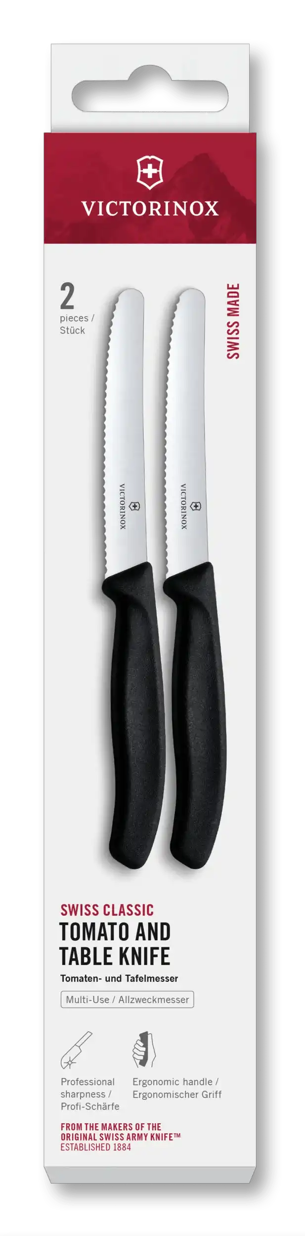 Swiss Classic Tomato and Table Knife Set, 2 Pieces, 4 in