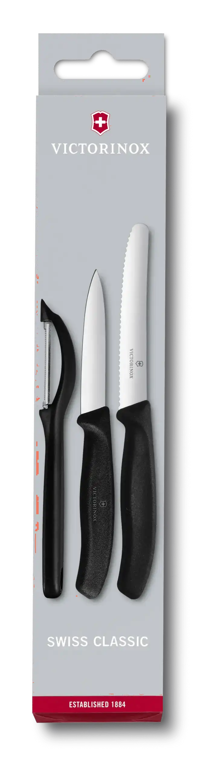 Swiss Classic Paring Knife Set with Peeler, 3 Pieces