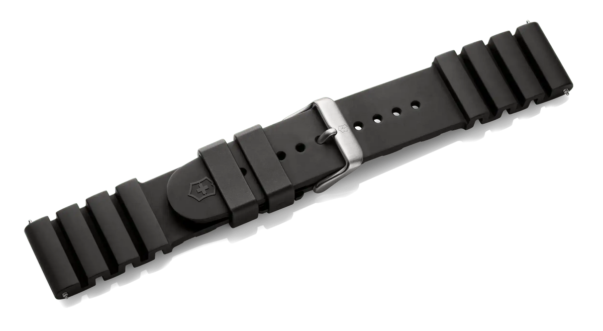 Black rubber strap with buckle